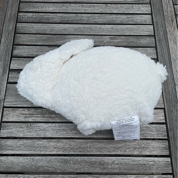 Pottery Barn Accents Pottery Barn Bunny Shaped Pillow Ivory Sherpa